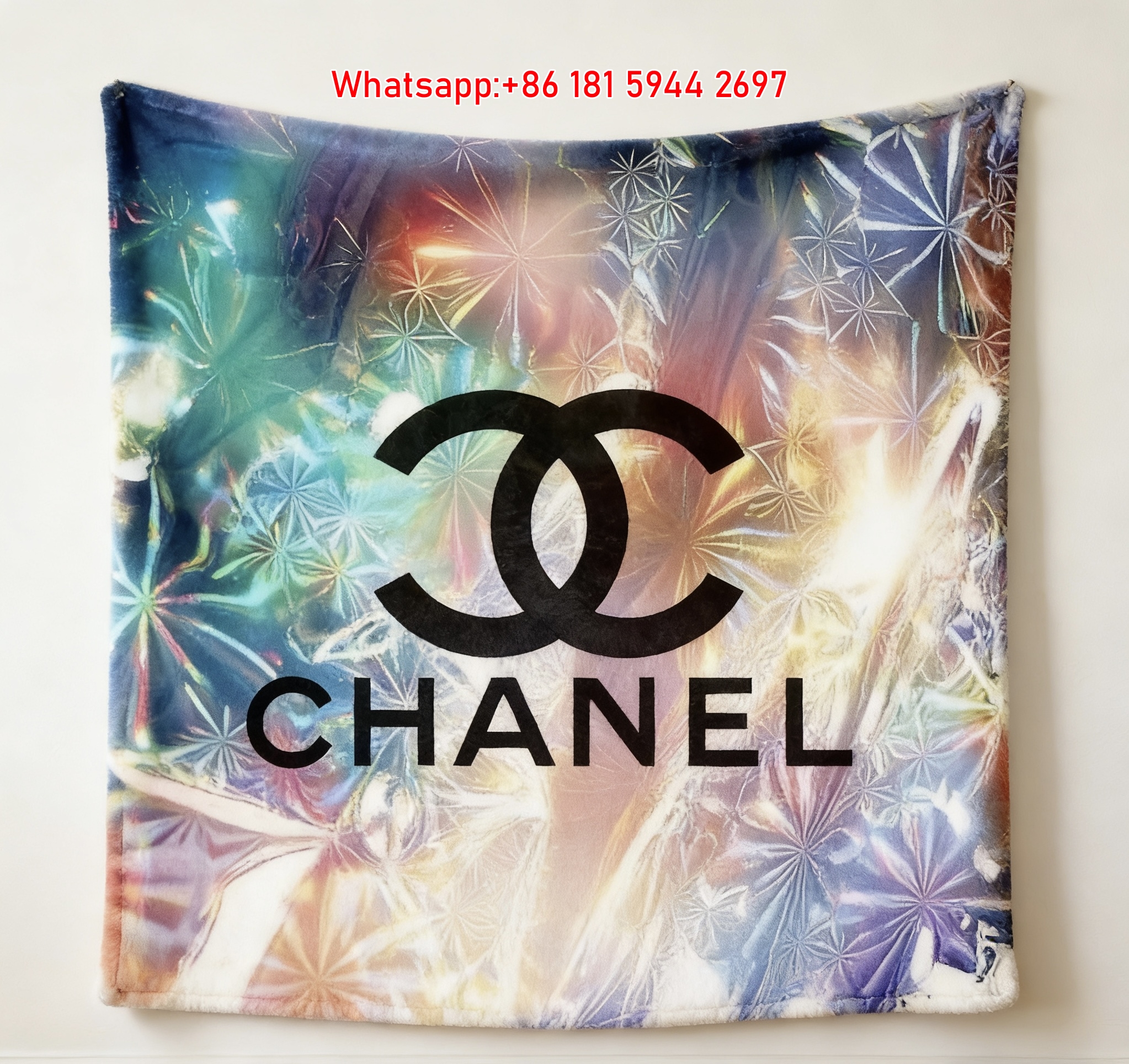 Chanel Inspired Luxury Art Print Flannel Blanket IMG_7355